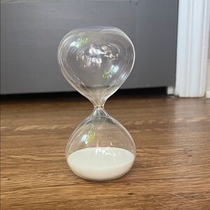 Target Clear Glass Hourglass with White Sand